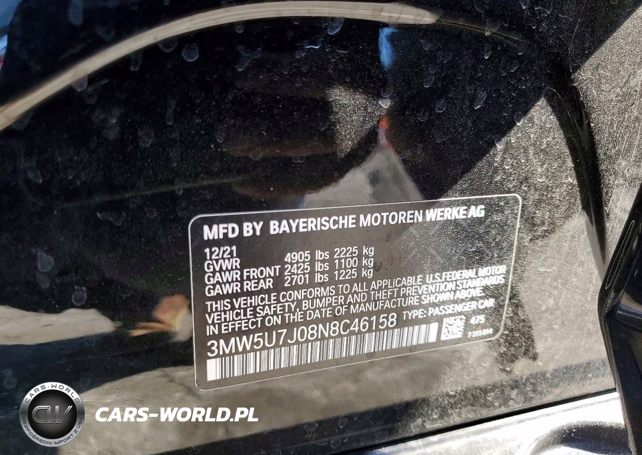 2022 BMW M340I VIN:3MW5U7J08N8C46158 - 12