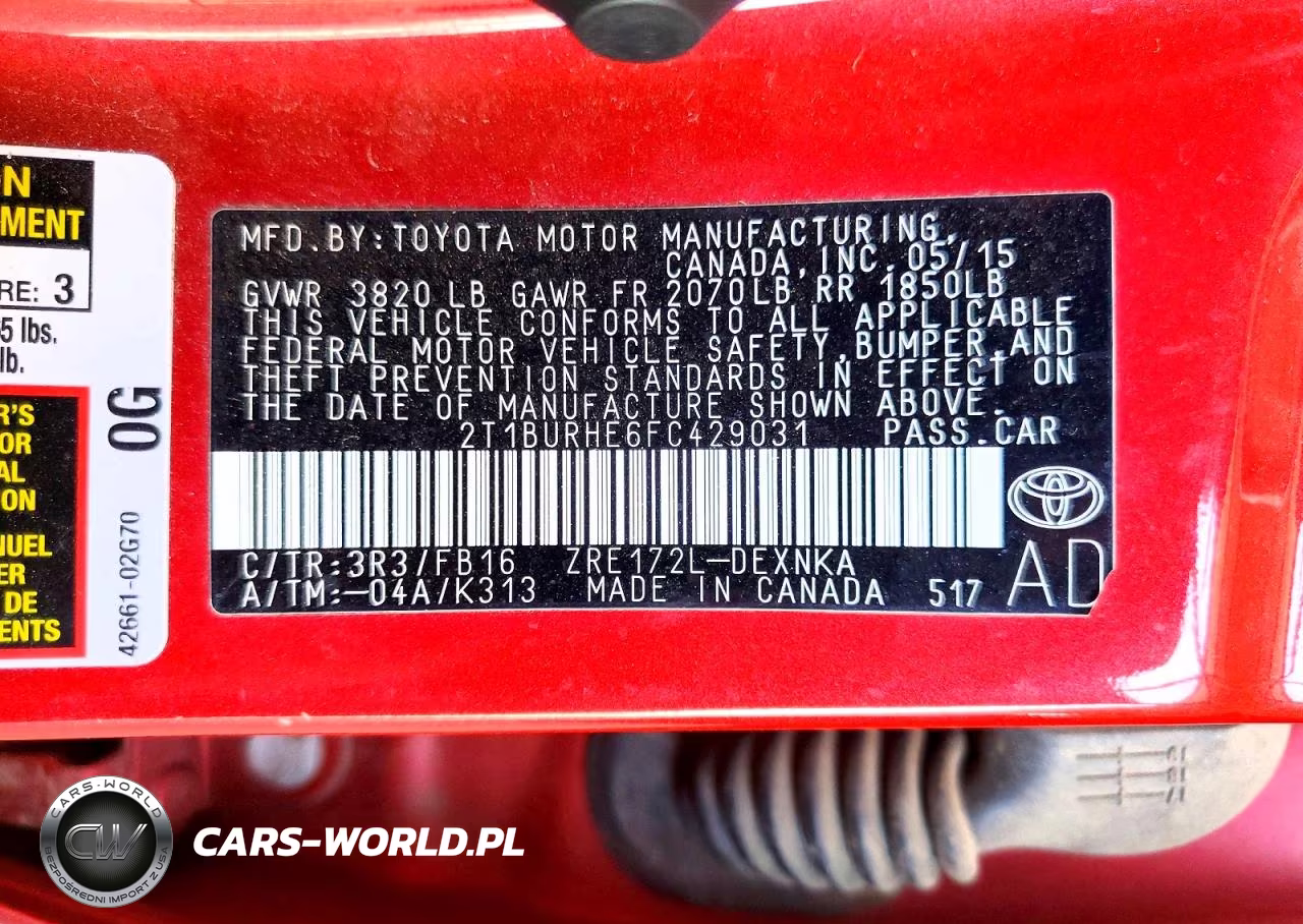 2015 Toyota Corolla Le VIN:2T1BURHE6FC429031 - 13