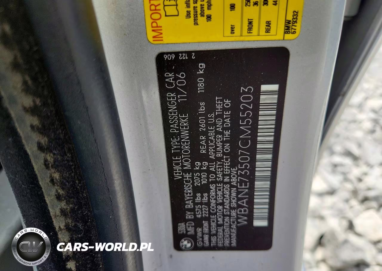 2007 BMW 530 I VIN:WBANE73507CM55203 - 12