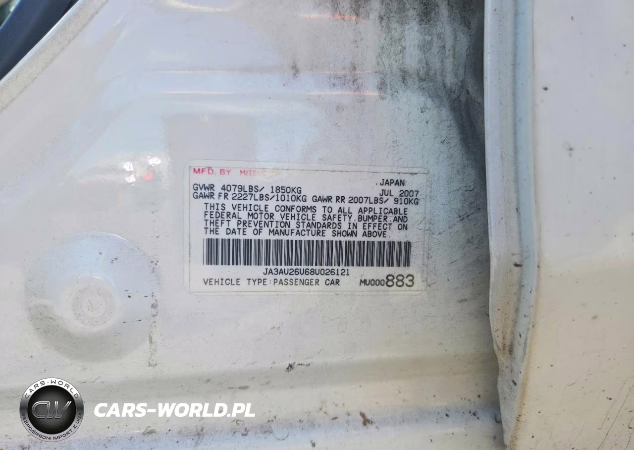 2008 Mitsubishi Lancer Es VIN:JA3AU26U68U026121 - 12