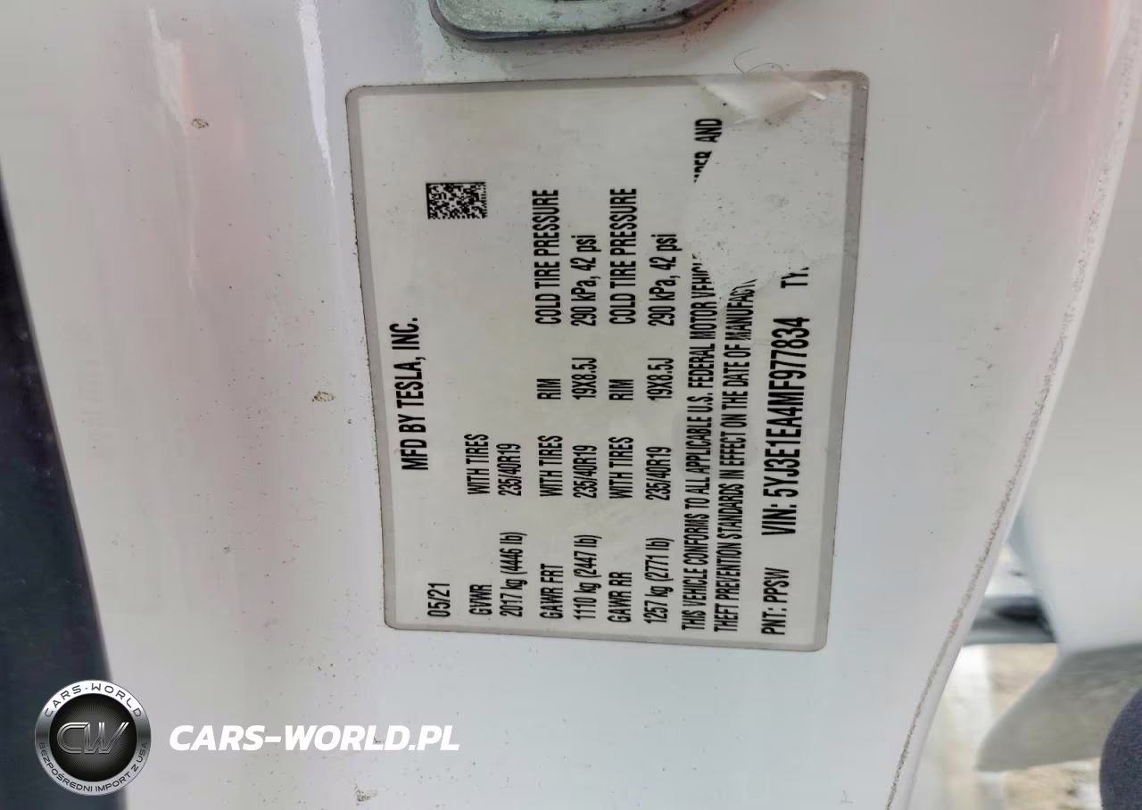 2021 Tesla Model 3 VIN:5YJ3E1EA4MF977834 - 12