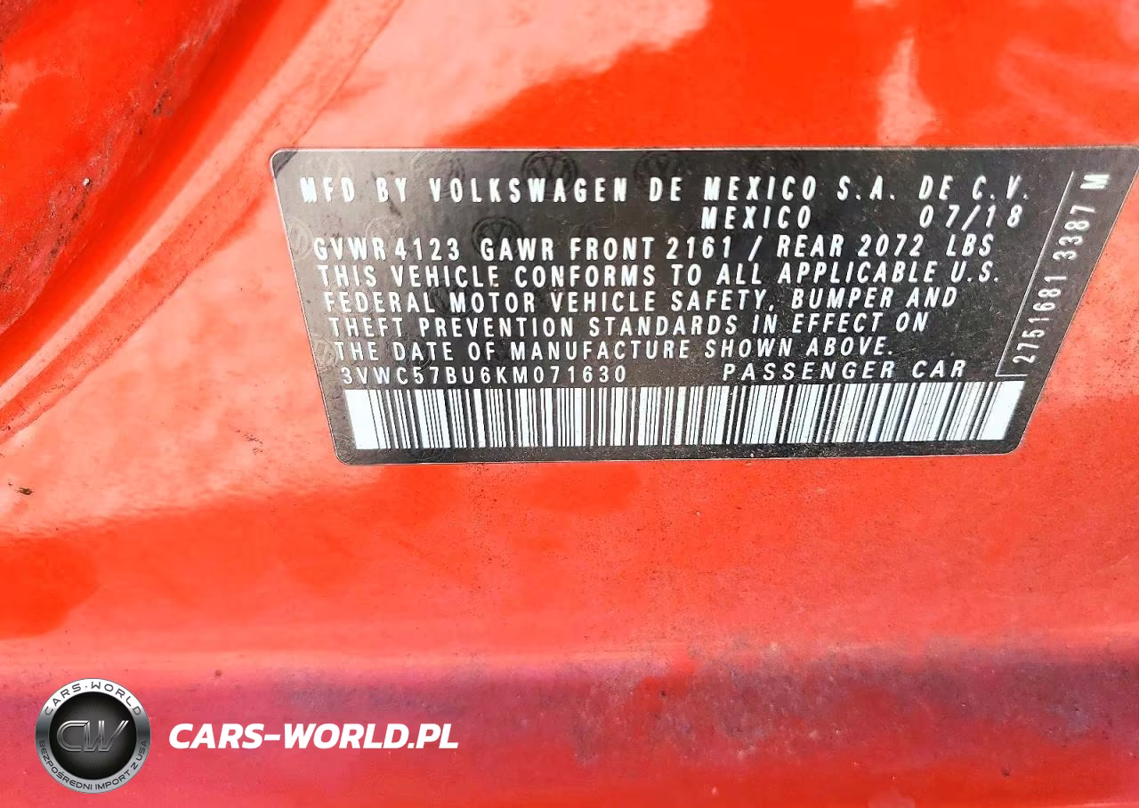 2019 Volkswagen Jetta S VIN:3VWC57BU6KM071630 - 12