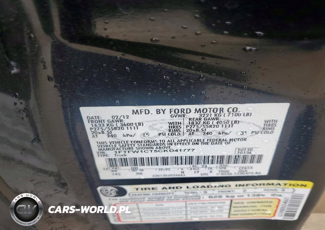2012 Ford F150 Supercrew VIN:1FTFW1CT5CKD41777 - 12