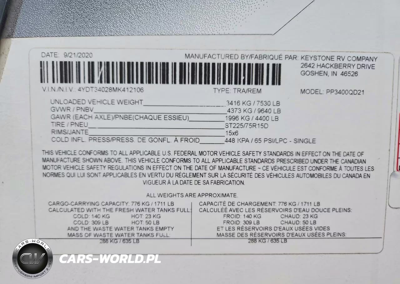 2021 Keystone Passport Camper VIN:4YDT34028MK412106 - 10