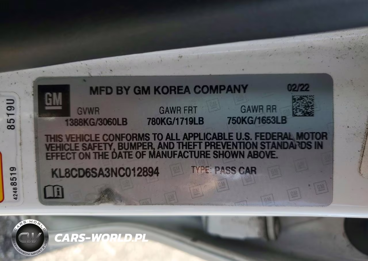 2022 Chevrolet Spark 1Lt VIN:KL8CD6SA3NC012894 - 13