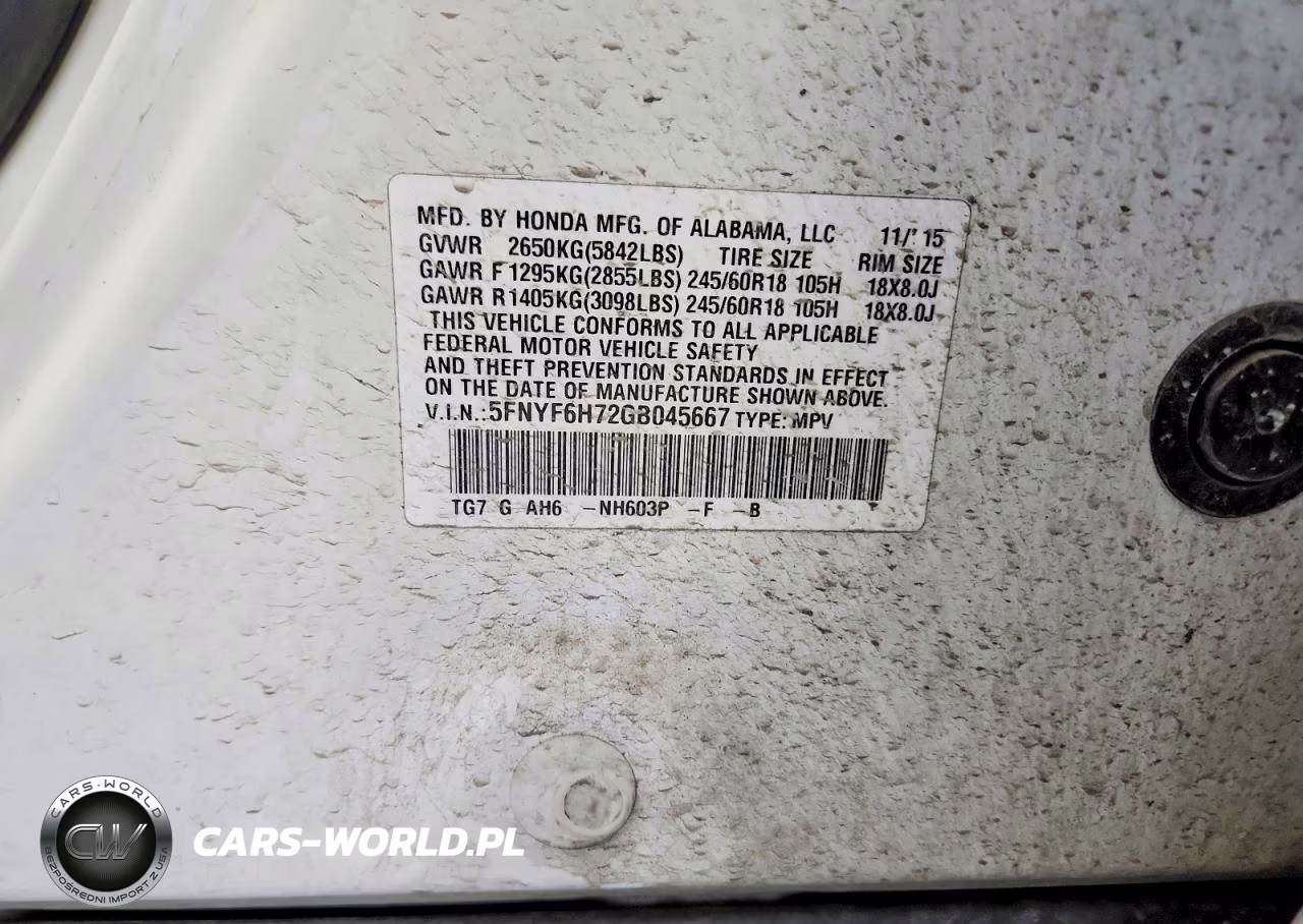 2016 Honda Pilot Exln VIN:5FNYF6H72GB045667 - 13