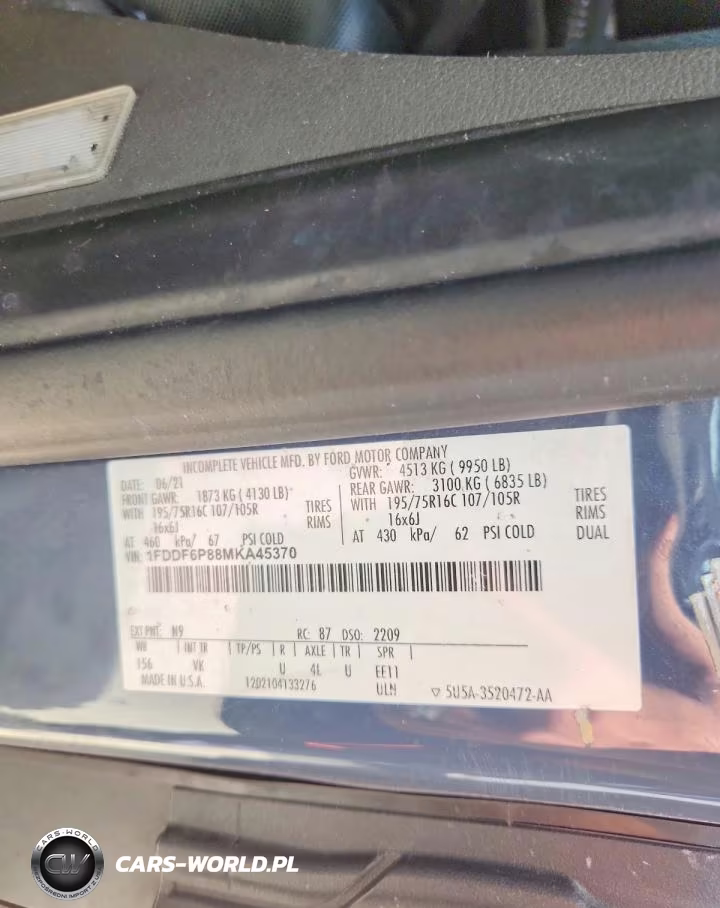 2021 Ford Transit T-350 Hd VIN:1FDDF6P88MKA45370 - 14
