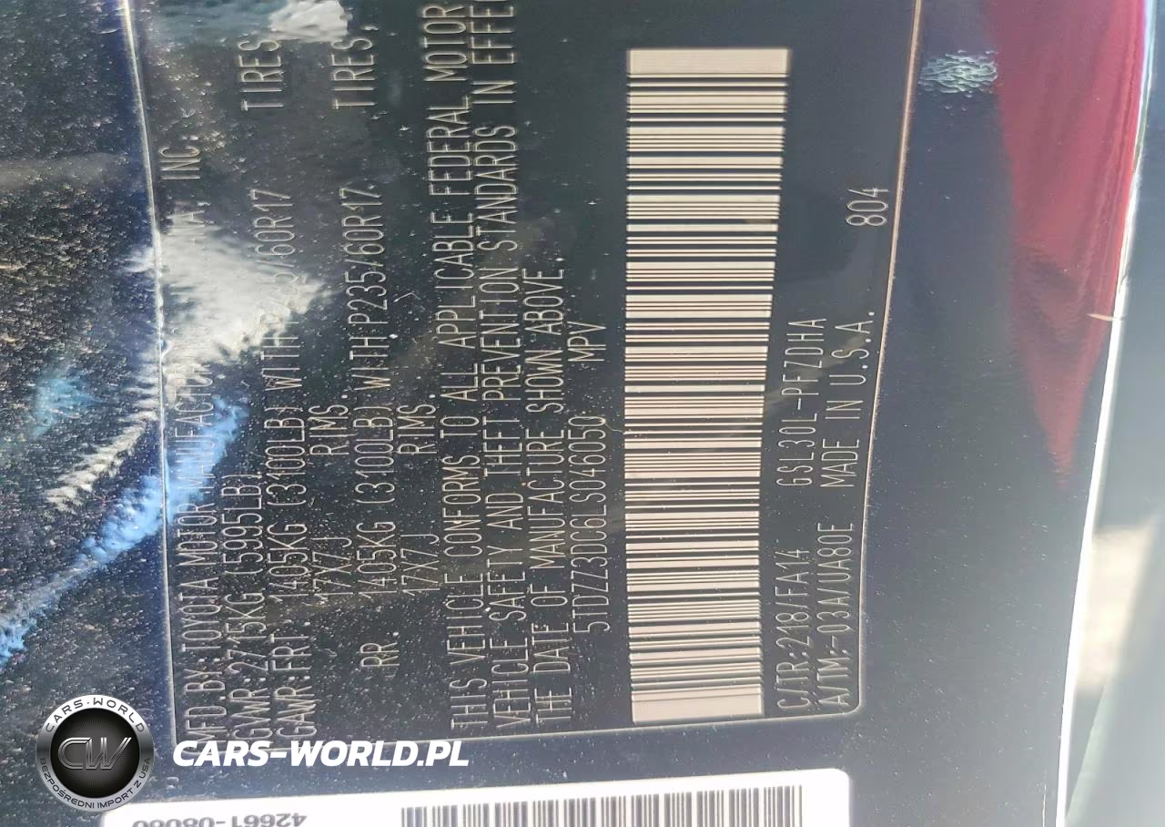 2020 Toyota Sienna L VIN:5TDZZ3DC6LS046050 - 13