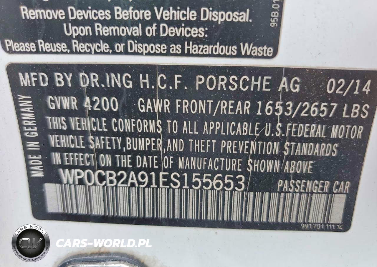2014 Porsche 911 Carrera S VIN:WP0CB2A91ES155653 - 12