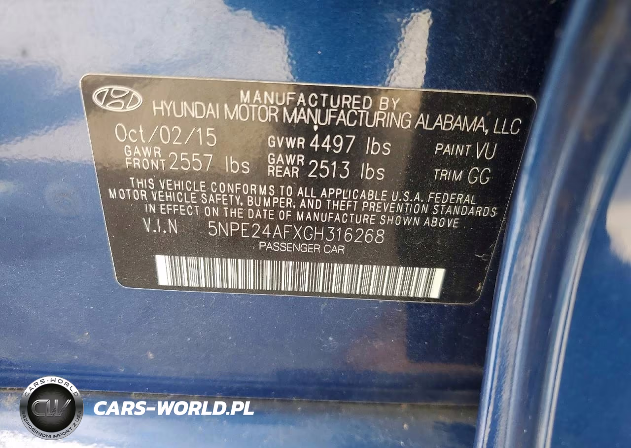 2016 Hyundai Sonata Se VIN:5NPE24AFXGH316268 - 12