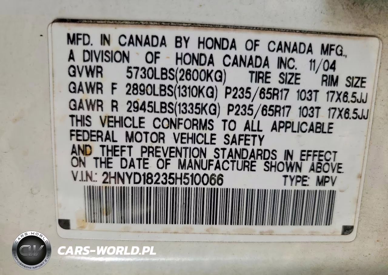 2005 Acura Mdx VIN:2HNYD18235H510066 - 13