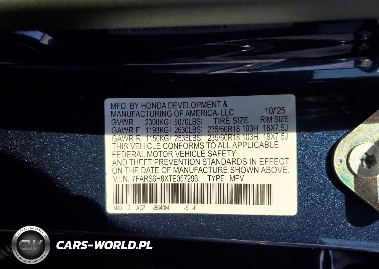 2026 Honda Cr-V Sport-L VIN:7FARS6H8XTE057296 - 12