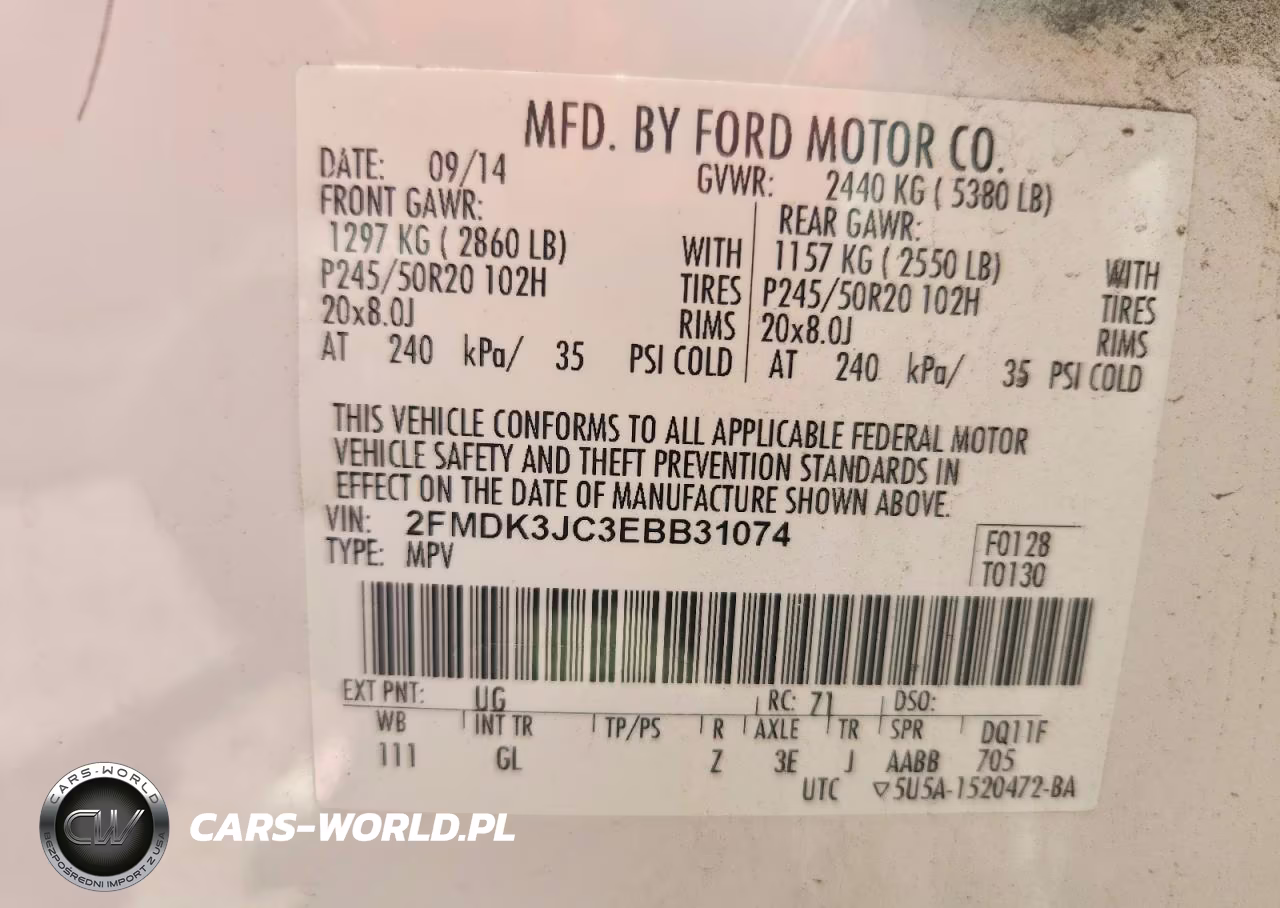 2014 Ford Edge Sel VIN:2FMDK3JC3EBB31074 - 13