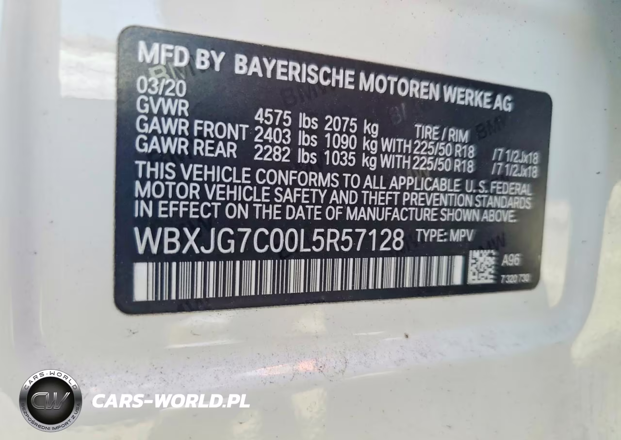 2020 BMW X1 Sdrive28I VIN:WBXJG7C00L5R57128 - 13