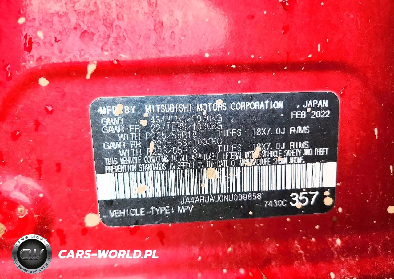 2022 Mitsubishi Outlander Sport Es VIN:JA4ARUAU0NU009858 - 13