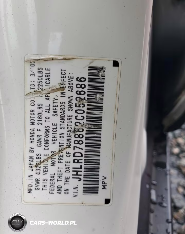2002 Honda Cr-V Ex VIN:JHLRD78862C052686 - 13