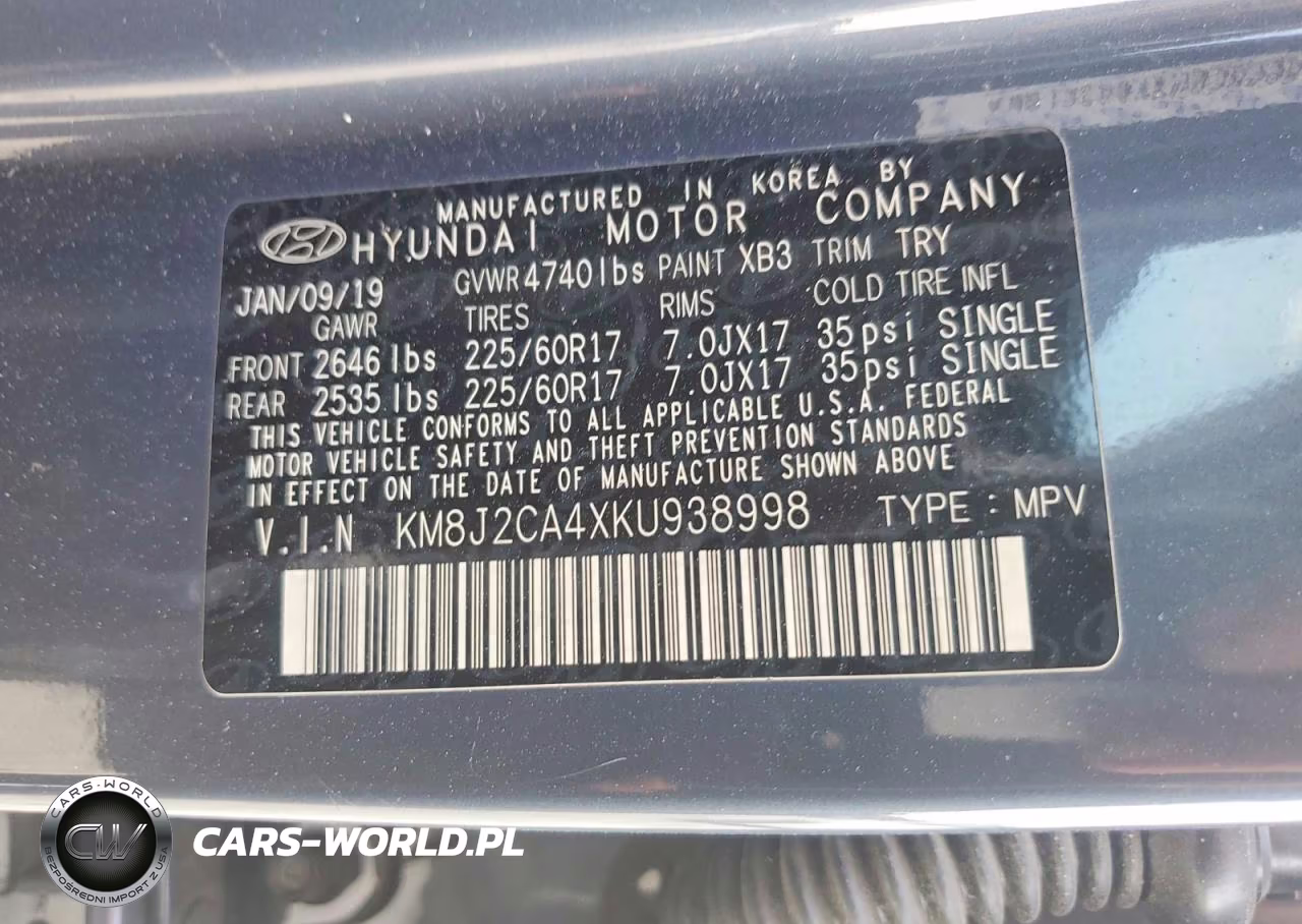 2019 Hyundai Tucson Se VIN:KM8J2CA4XKU938998 - 13