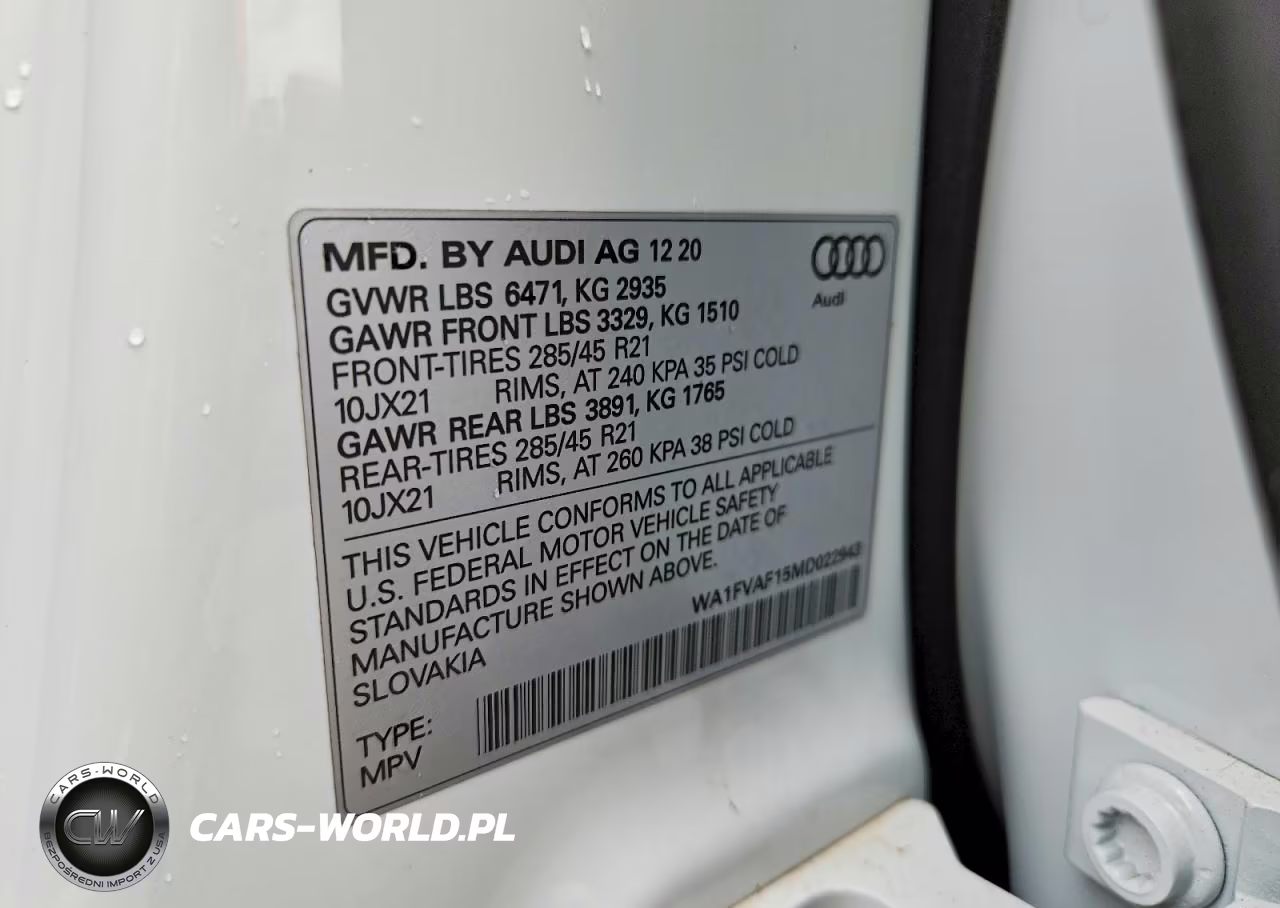 2021 Audi Q8 Prestige S-Line VIN:WA1FVAF15MD022943 - 14