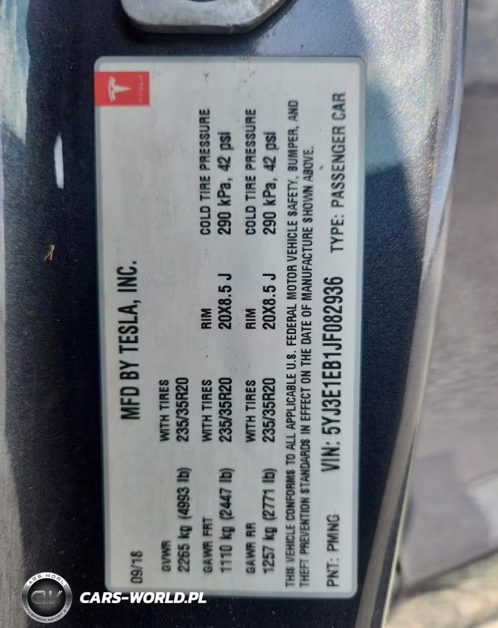 2018 Tesla Model 3 VIN:5YJ3E1EB1JF082936 - 12