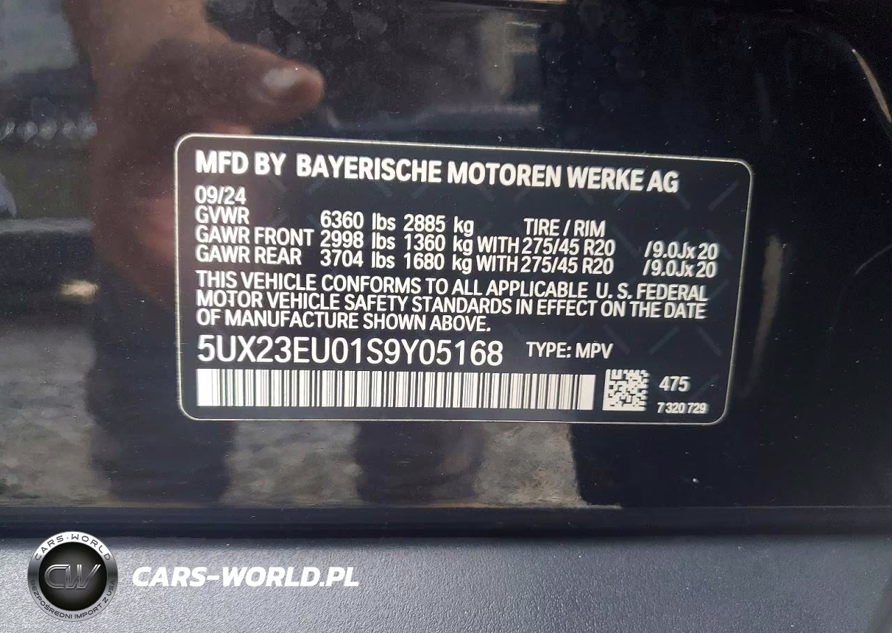 2025 BMW X5 xDrive40I VIN:5UX23EU01S9Y05168 - 13