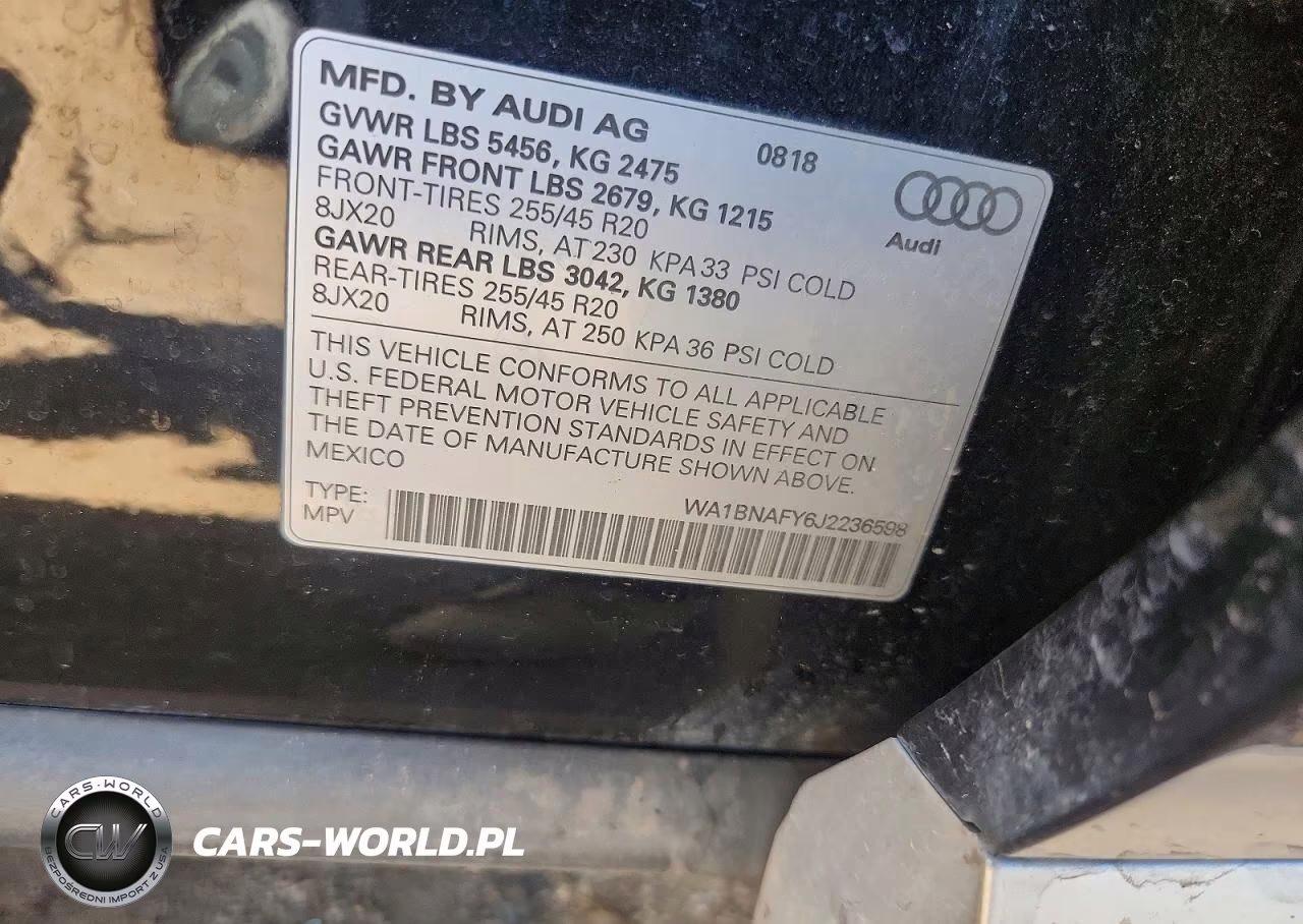 2018 Audi Q5 Premium Plus VIN:WA1BNAFY6J2236598 - 12