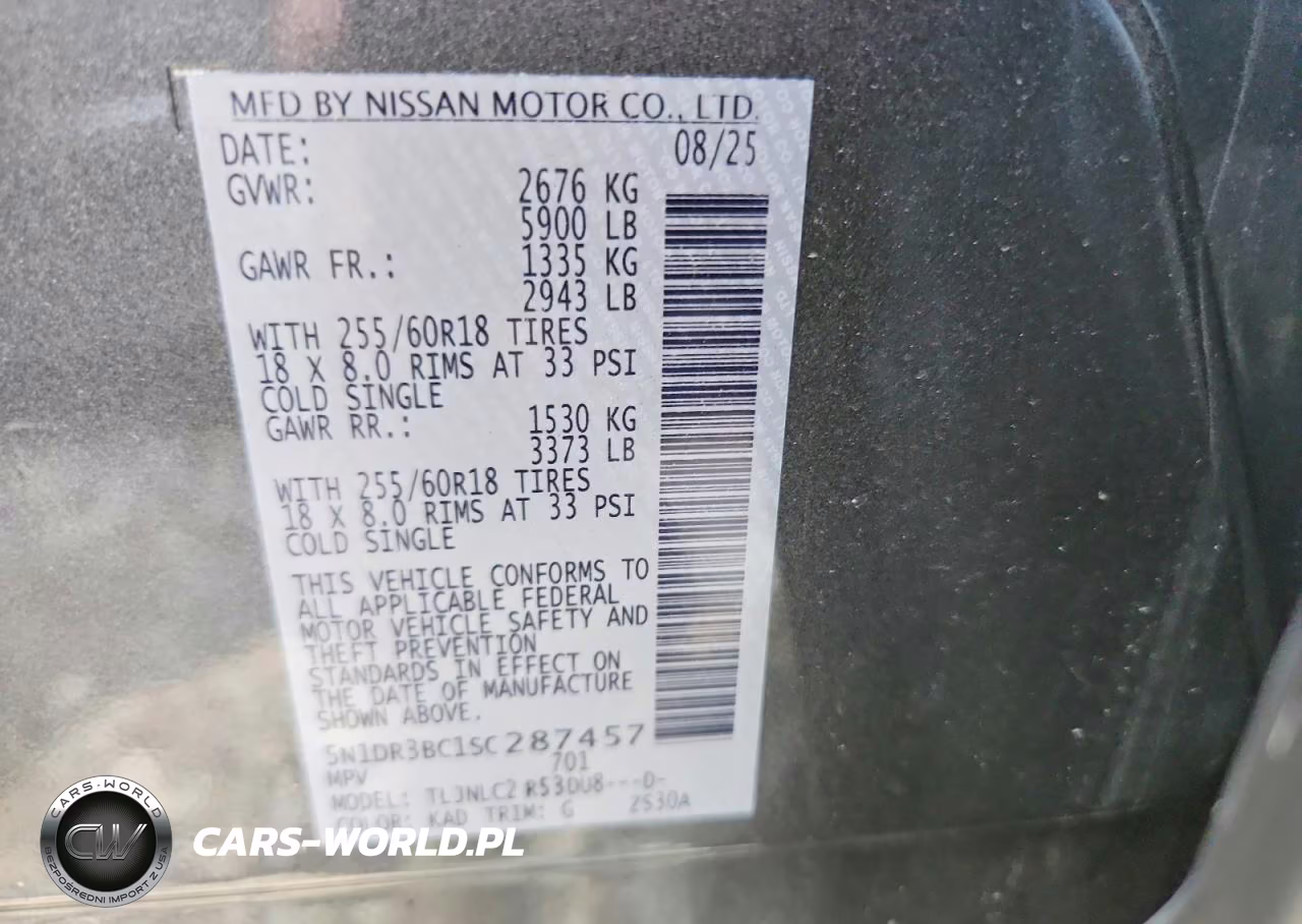 2025 Nissan Pathfinder Sv VIN:5N1DR3BC1SC287457 - 13