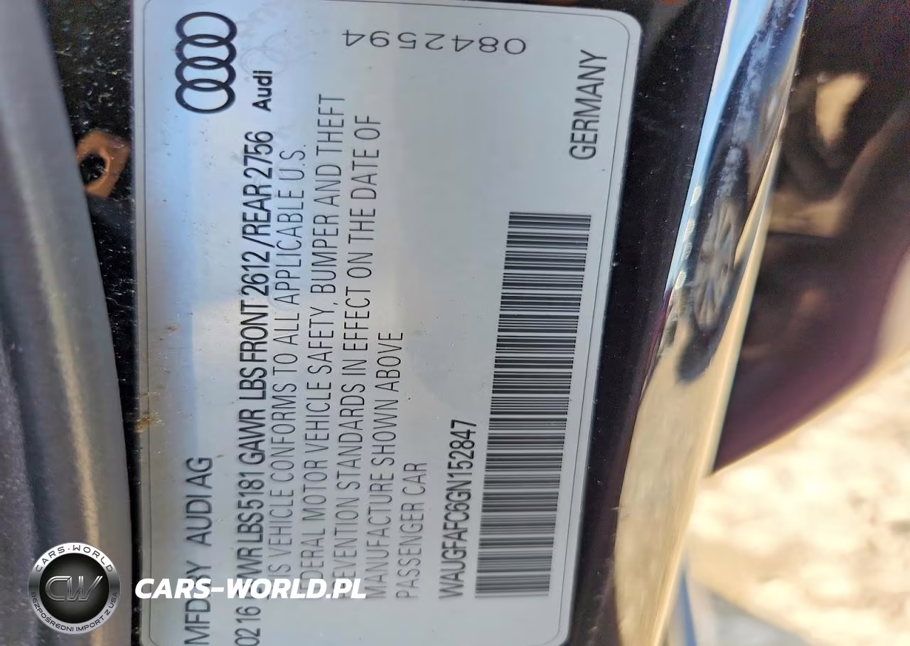 2016 Audi A6 Premium Plus VIN:WAUGFAFC6GN152847 - 12