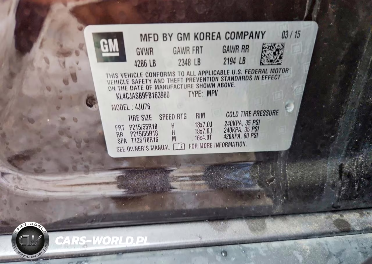 2015 Buick Encore VIN:KL4CJASB9FB163980 - 12