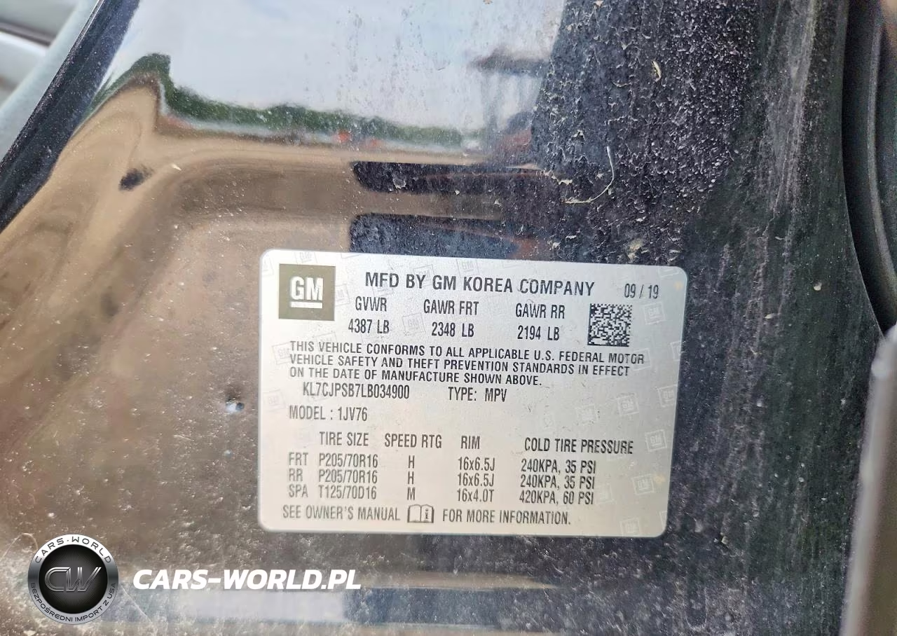 2020 Chevrolet Trax 1Lt VIN:KL7CJPSB7LB034900 - 13