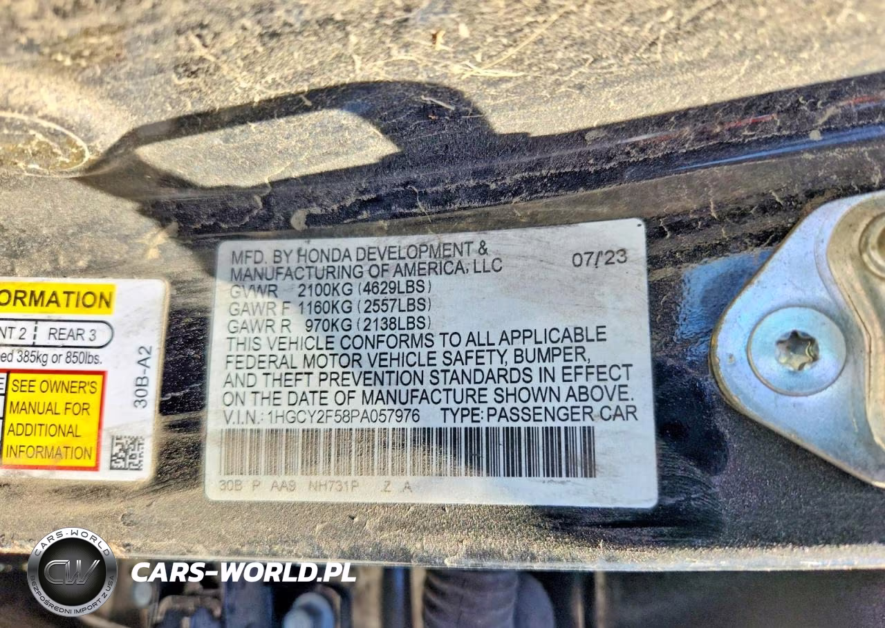 2023 Honda Accord Hybrid Sport VIN:1HGCY2F58PA057976 - 12