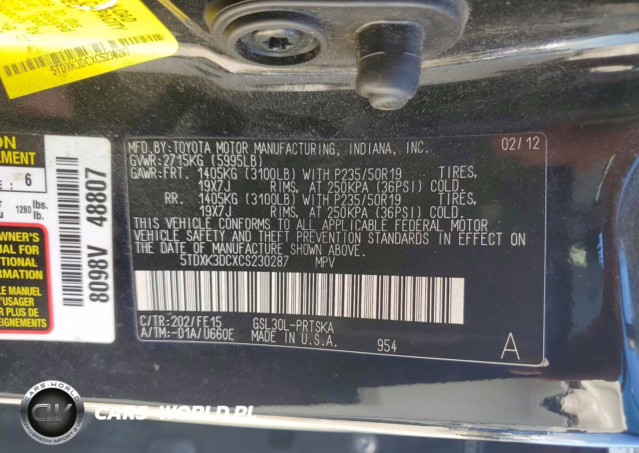 2012 Toyota Sienna Sport VIN:5TDXK3DCXCS230287 - 13