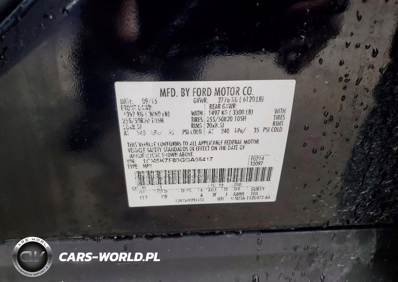 2016 Ford Explorer Limited VIN:1FM5K7F80GGA98417 - 12