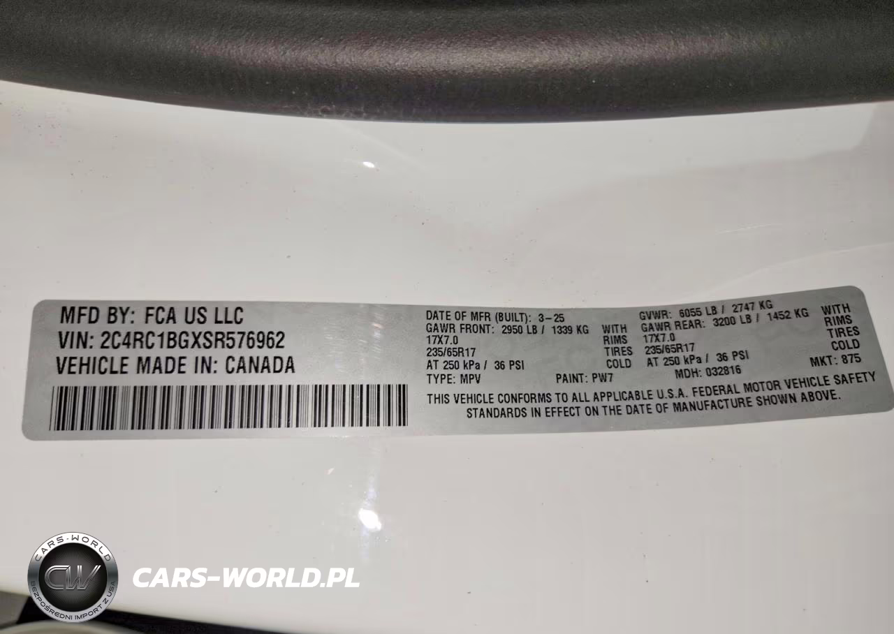 2025 Chrysler Pacifica Select VIN:2C4RC1BGXSR576962 - 13