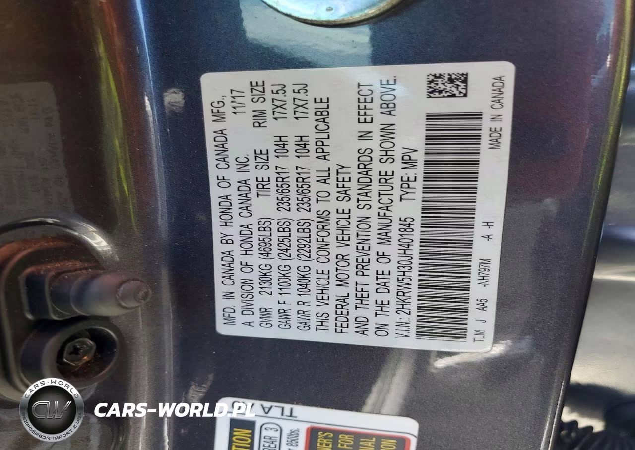 2018 Honda Cr-V Lx VIN:2HKRW5H30JH401845 - 14