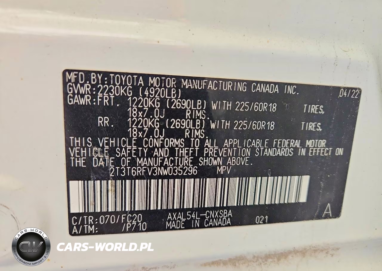 2022 Toyota Rav4 Se VIN:2T3T6RFV3NW035296 - 13