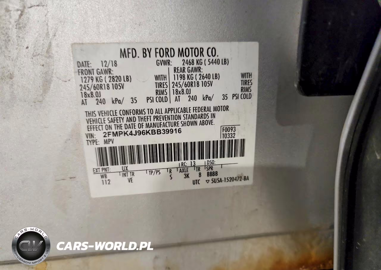 2019 Ford Edge Sel VIN:2FMPK4J96KBB39916 - 13