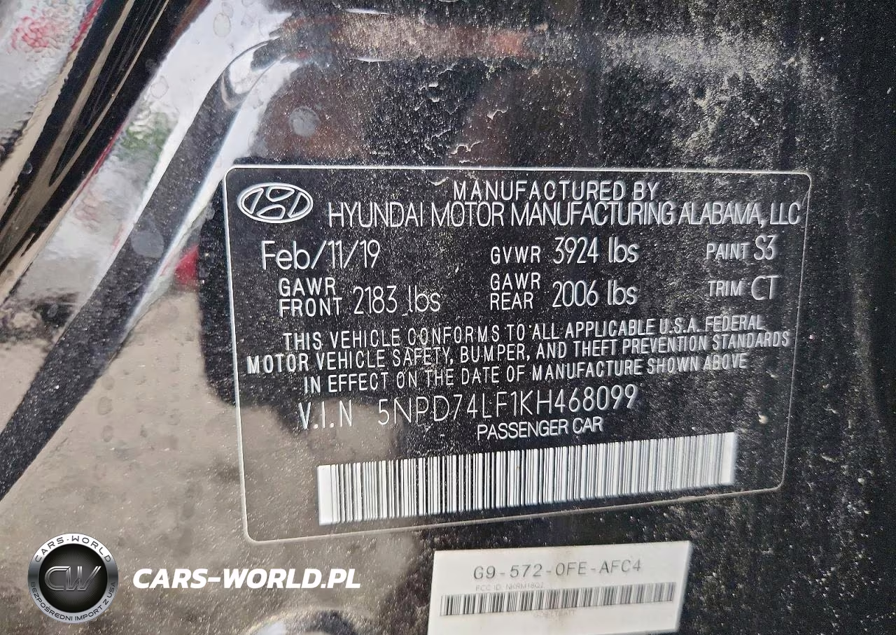 2019 Hyundai Elantra Se VIN:5NPD74LF1KH468099 - 12