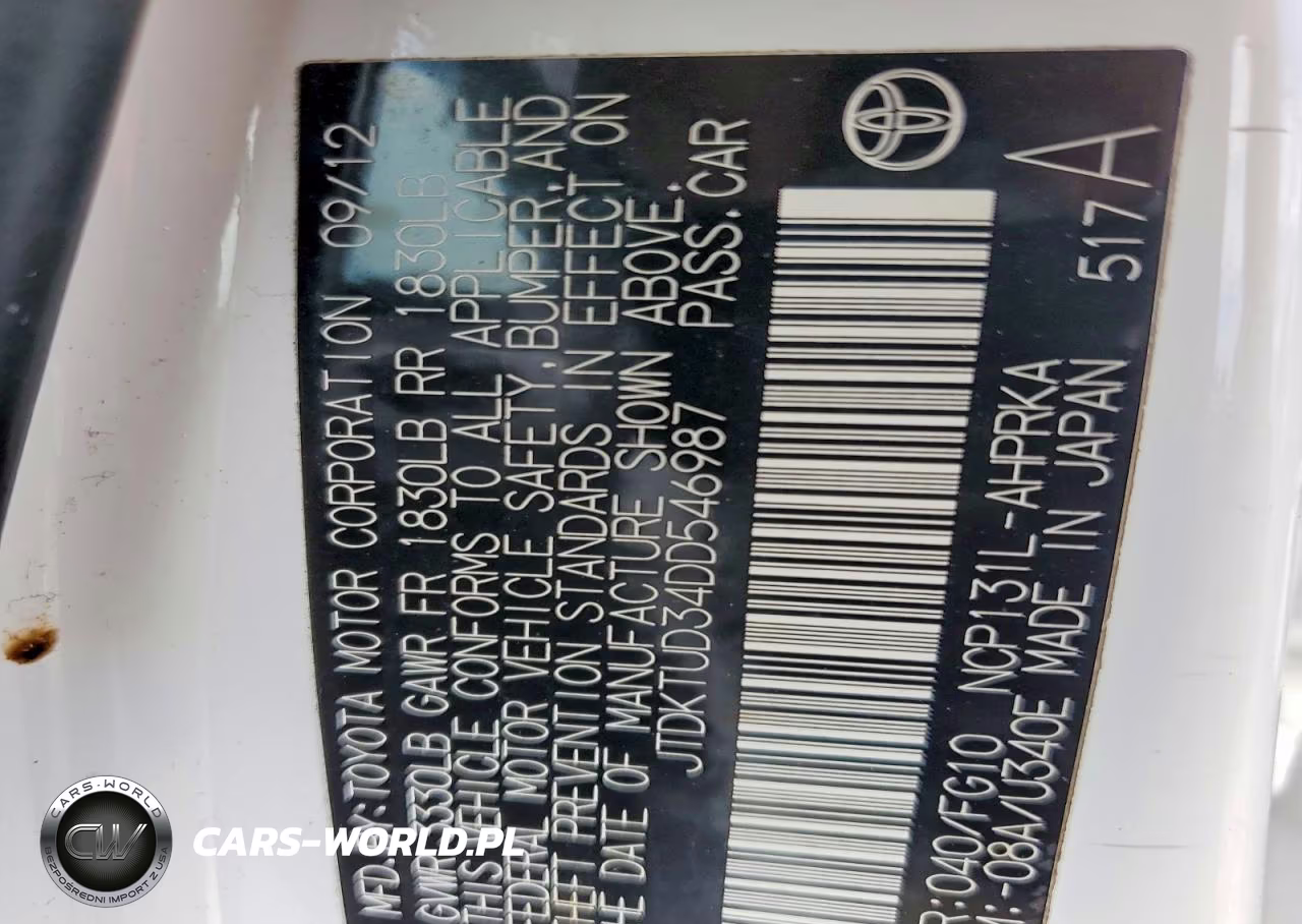 2013 Toyota Yaris 5-Door L VIN:JTDKTUD34DD546987 - 12