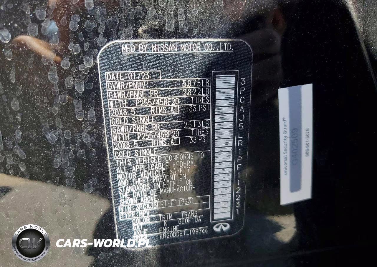2023 Infiniti Qx55 Sensory VIN:3PCAJ5LR1PF112231 - 13