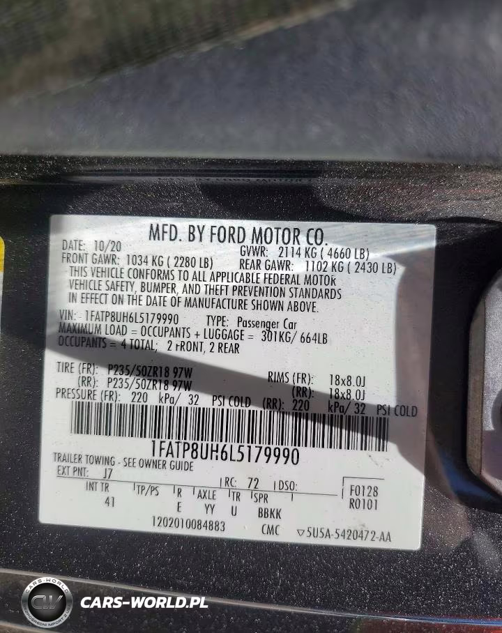 2020 Ford Mustang VIN:1FATP8UH6L5179990 - 12