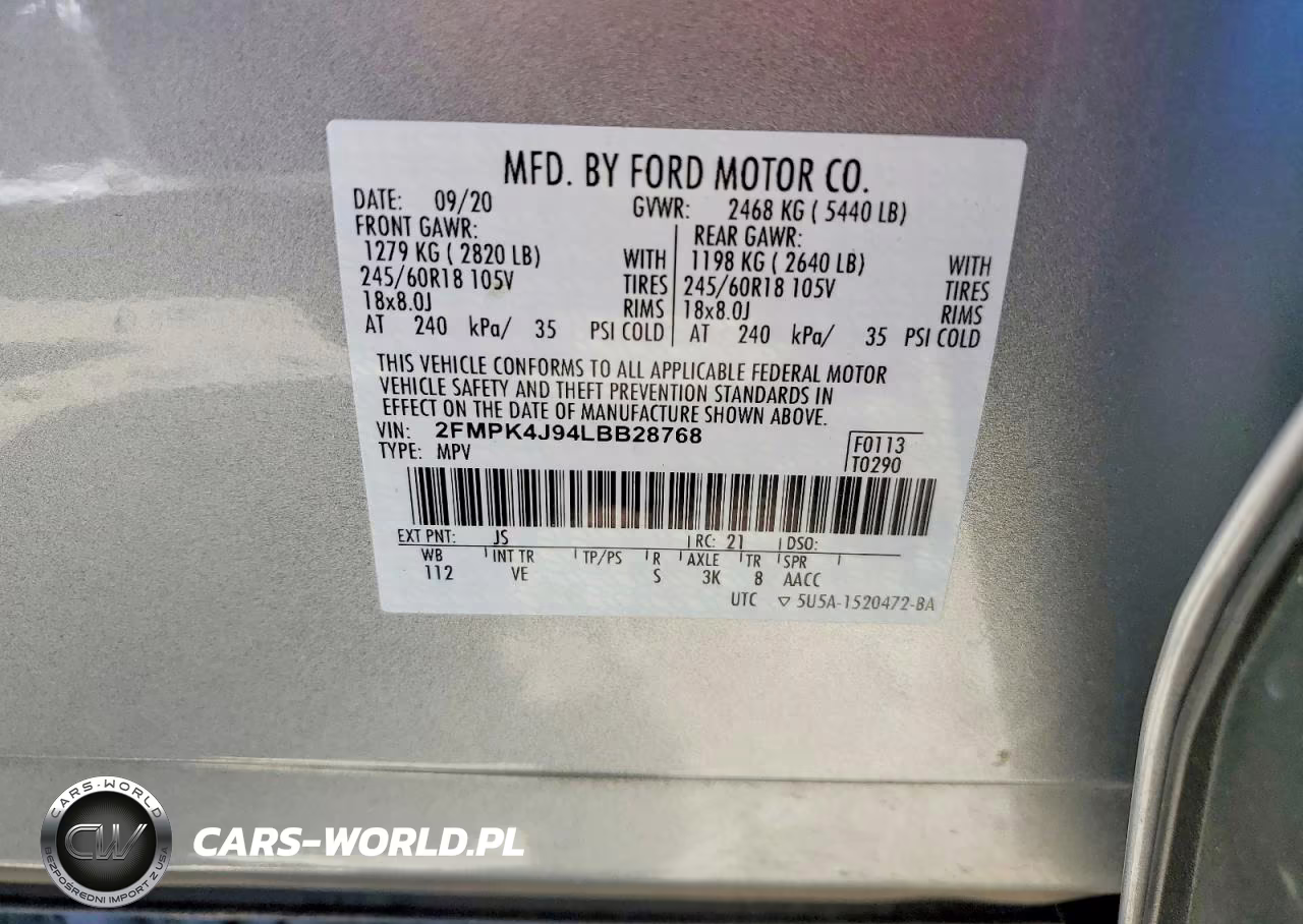 2020 Ford Edge Sel VIN:2FMPK4J94LBB28768 - 14