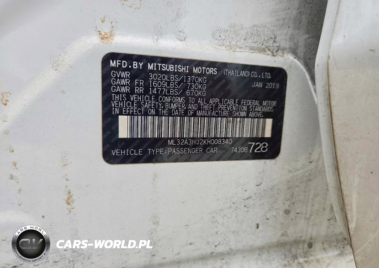 2019 Mitsubishi Mirage Es VIN:ML32A3HJ2KH008340 - 12