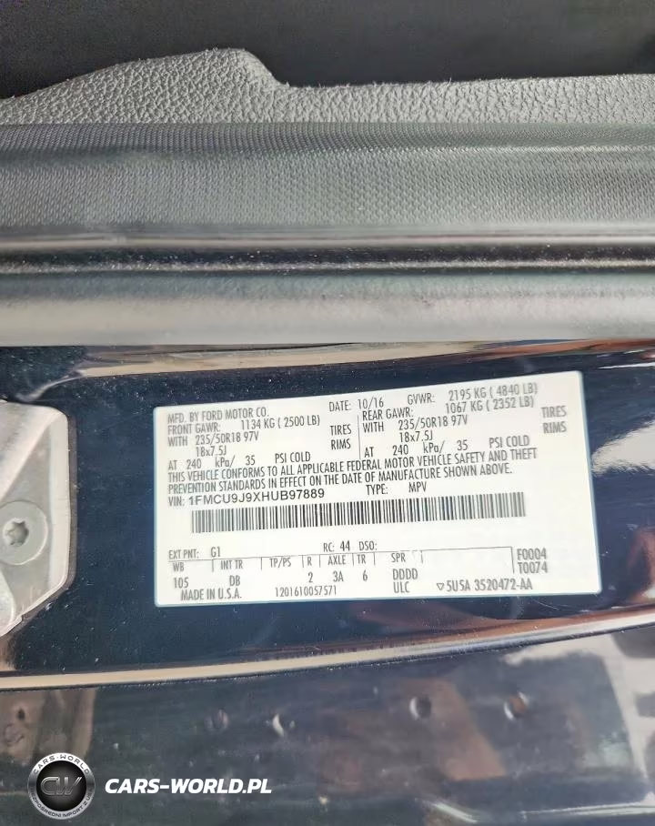 2017 Ford Escape Titanium VIN:1FMCU9J9XHUB97889 - 14
