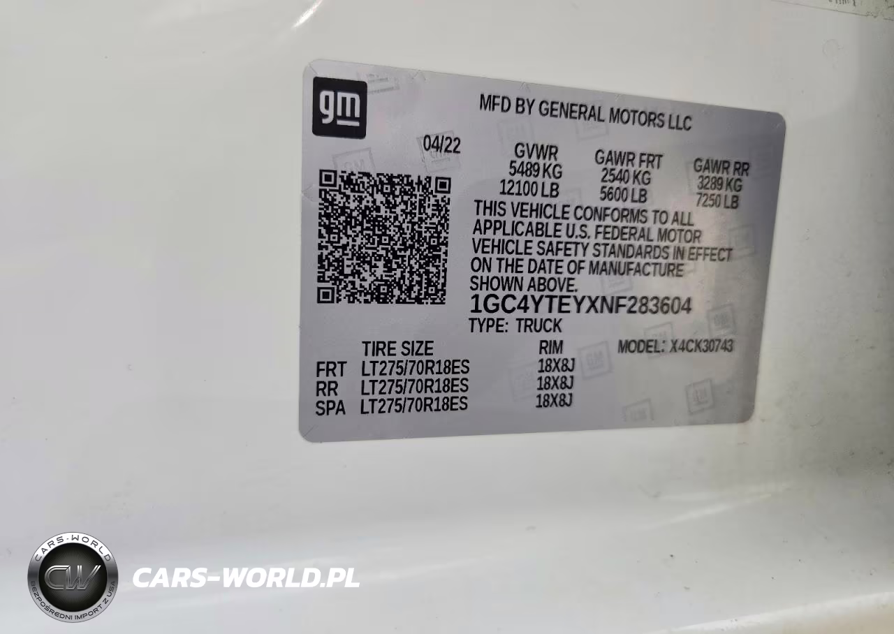 2022 Chev Silverado K3500 Ltz VIN:1GC4YTEYXNF283604 - 12