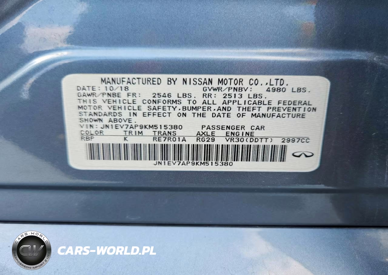 2019 Infiniti Q50 3.0T Luxe VIN:JN1EV7AP9KM515380 - 12