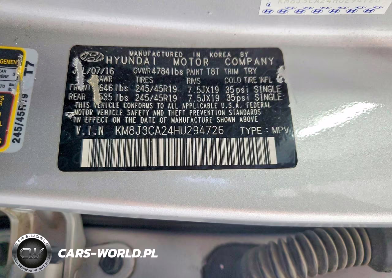2017 Hyundai Tucson Limited VIN:KM8J3CA24HU294726 - 14