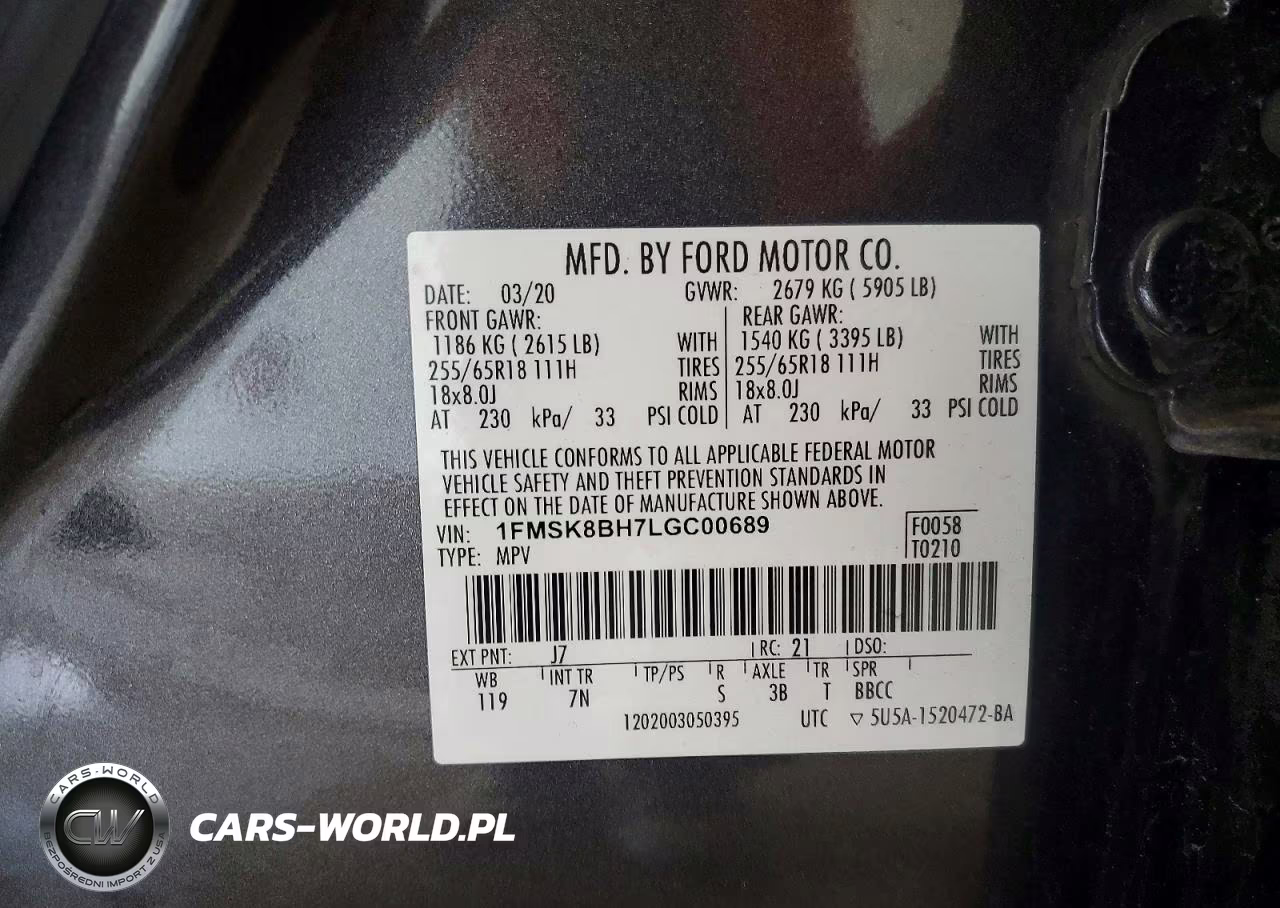 2020 Ford Explorer VIN:1FMSK8BH7LGC00689 - 13