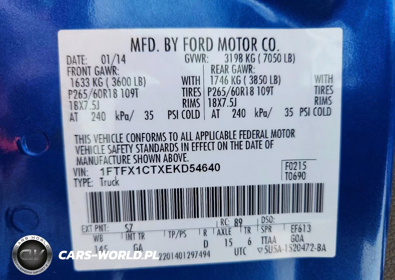 2014 Ford F150 Super Cab VIN:1FTFX1CTXEKD54640 - 12