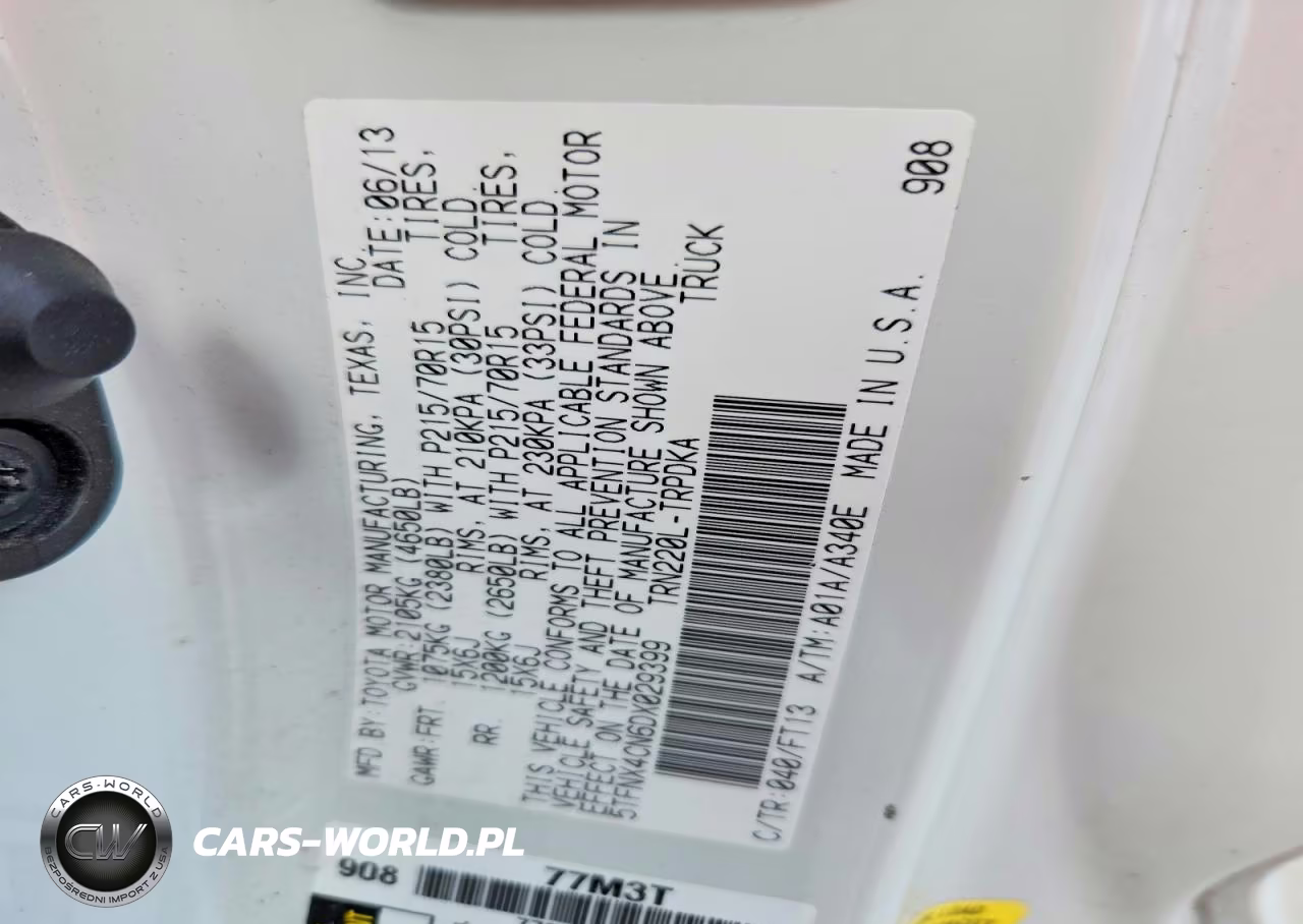 2013 Toyota Tacoma Base VIN:5TFNX4CN6DX029399 - 12