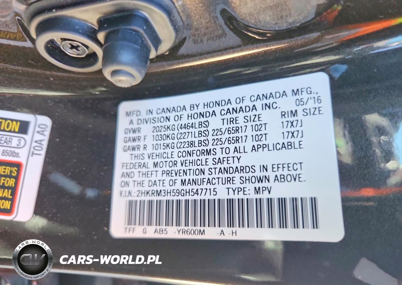 2016 Honda Cr-V Ex VIN:2HKRM3H59GH547715 - 14